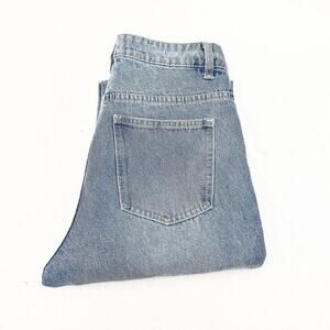 Superdown Vintage Wash Straight Leg Denim Jeans Raw Hem Size 28